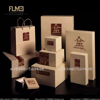 纸盒厂家供应牛皮纸盒 食品包装纸盒制作 富友订制手提纸盒