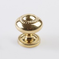 铜压铸圆钮  黄铜抛光五金定制件 抽屉橱柜拉手
